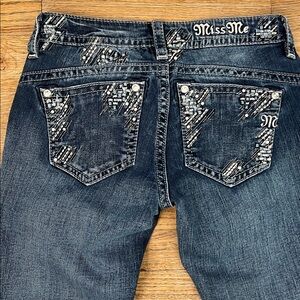 Miss Me Women's Dark Blue Embellished Boot Cut Jeans